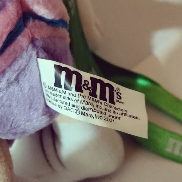 M & M 2001 Yellow Plush in Easter Egg Costume with bendable arms and legs - Picture 4 of 4